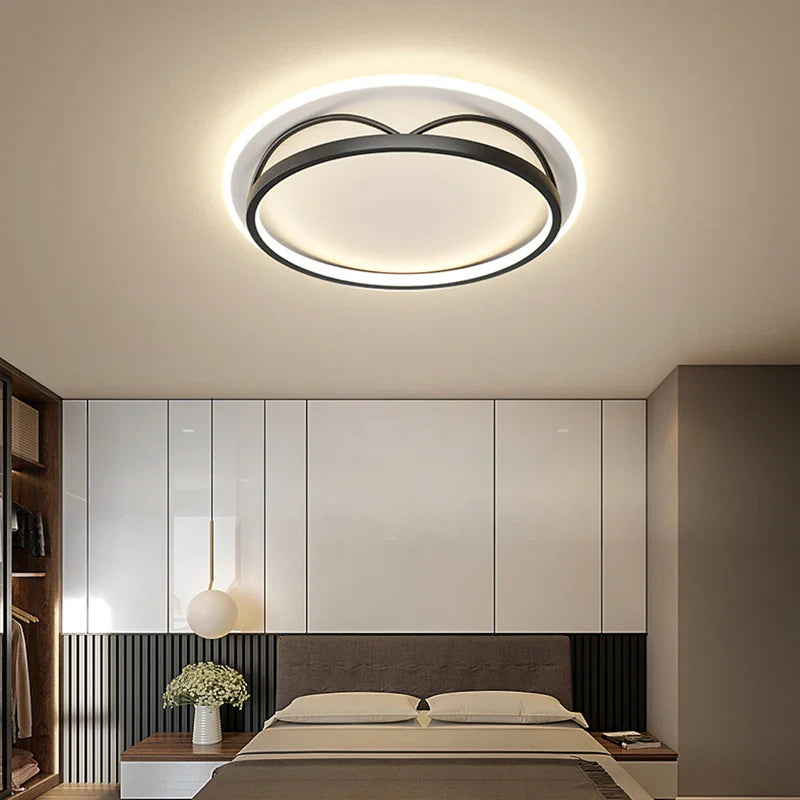 Elegant moderne firkantet LED-loftlampe