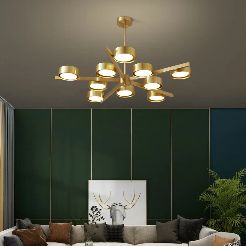 nordisk kobberkrone lysekrone i kreativt design til moderne belysning