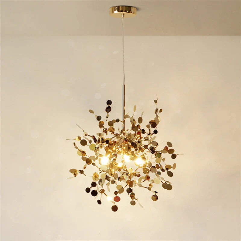 Moderne nordisk lysekrone med LED-lys til boligindretning