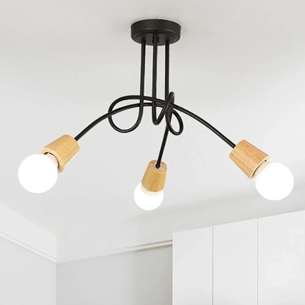 Vintage lysekrone moderne jerndesign