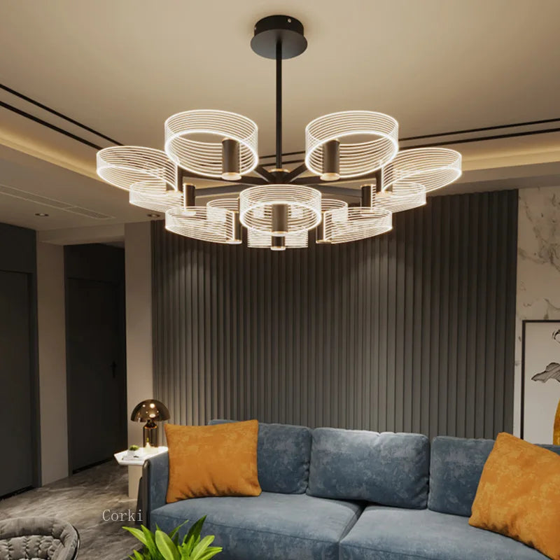 Nordisk minimalistisk LED-loftlampe i akryl, moderne design, kreativ