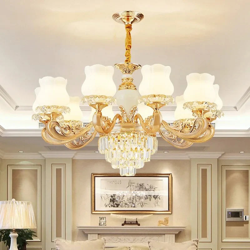 Moderne krystallysekrone for elegant og raffineret belysning