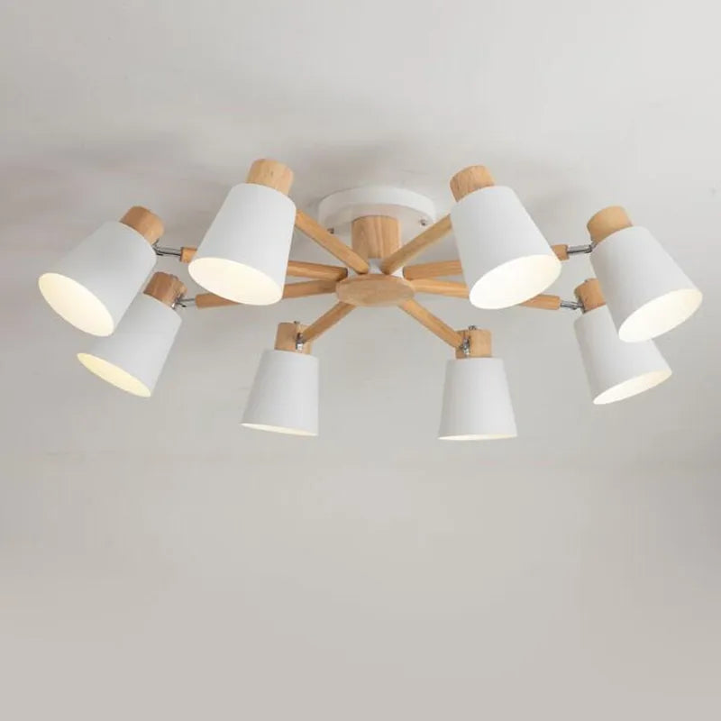 Elegant nordisk trælysekrone