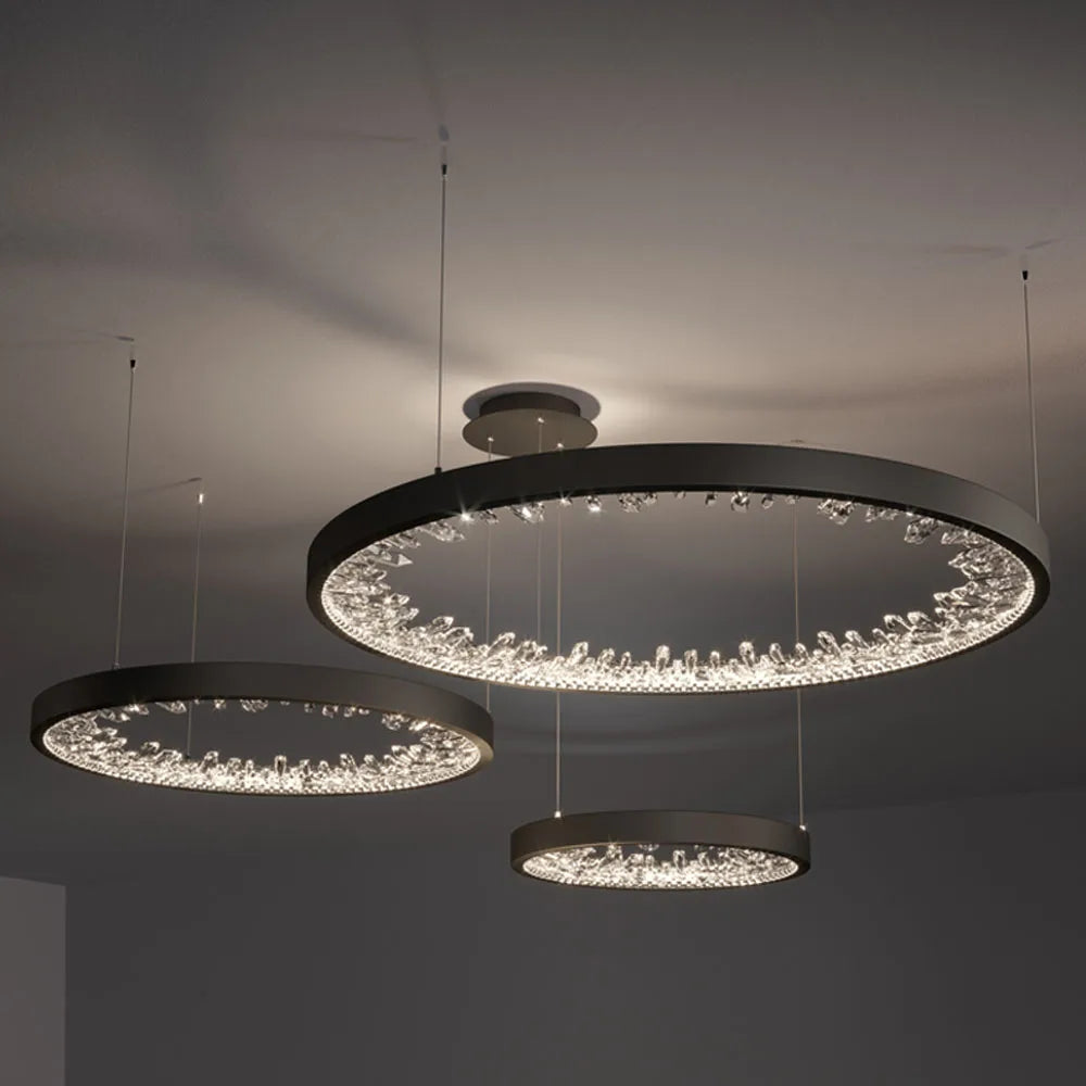 Lysende krystaldesign lysekrone til moderne indretning