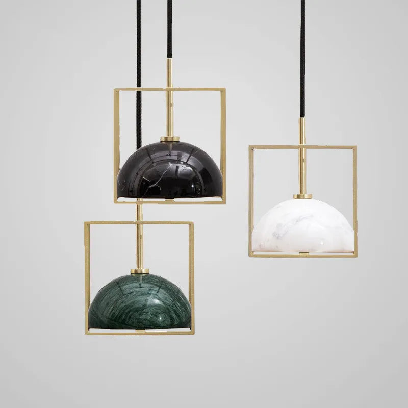 Moderne pendellampe i natursten til minimalistisk indretning