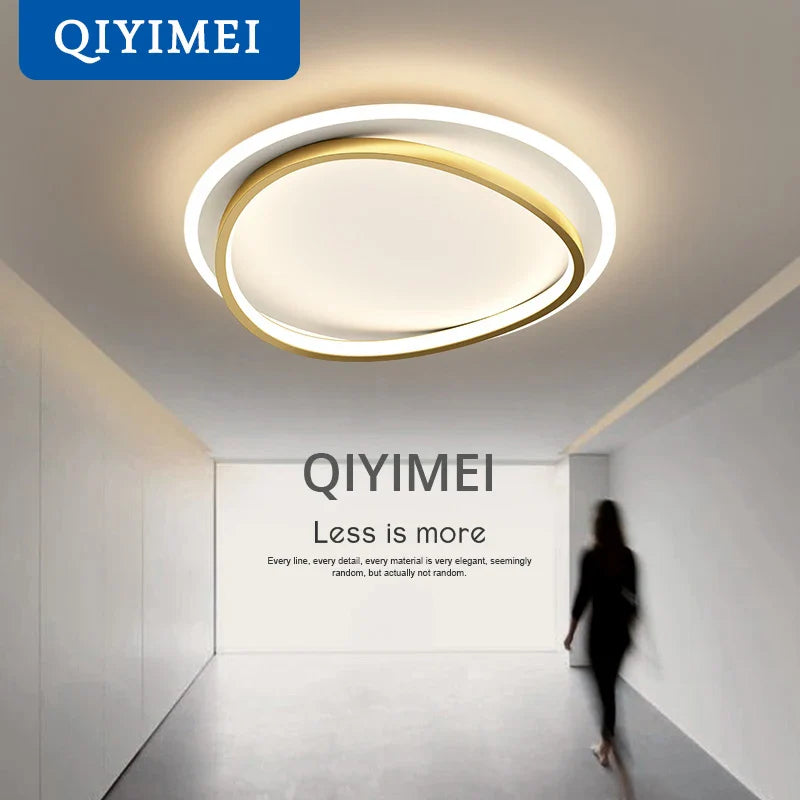 Moderne LED-lysekrone i akryl og aluminium med fjernbetjening
