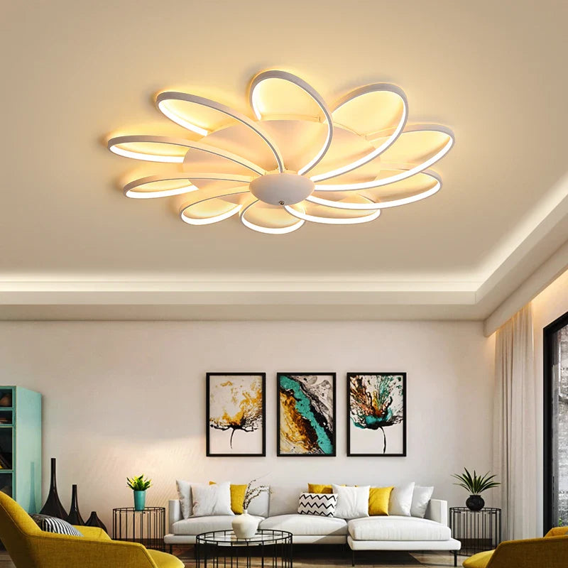 Moderne lysekrone, der oplyser med stil.