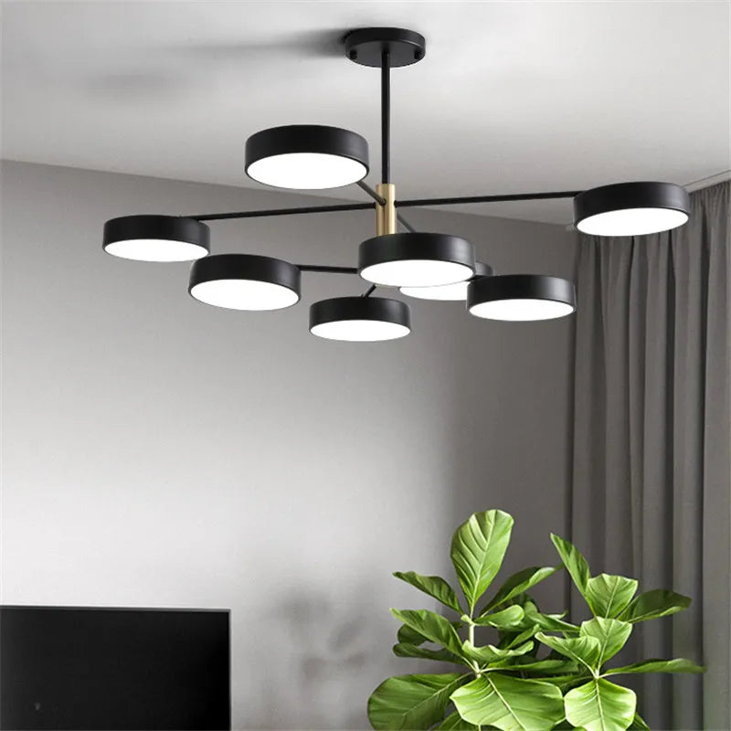 Nordisk enkel moderne LED-lysekrone til indretning
