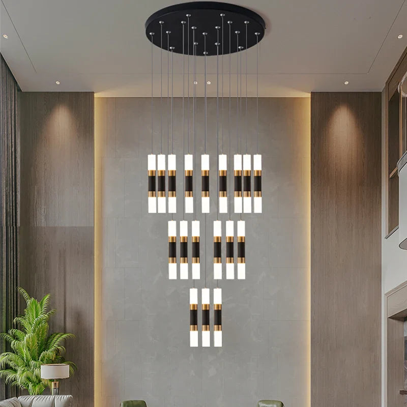 moderne akryl LED-lysekrone til kreative rum
