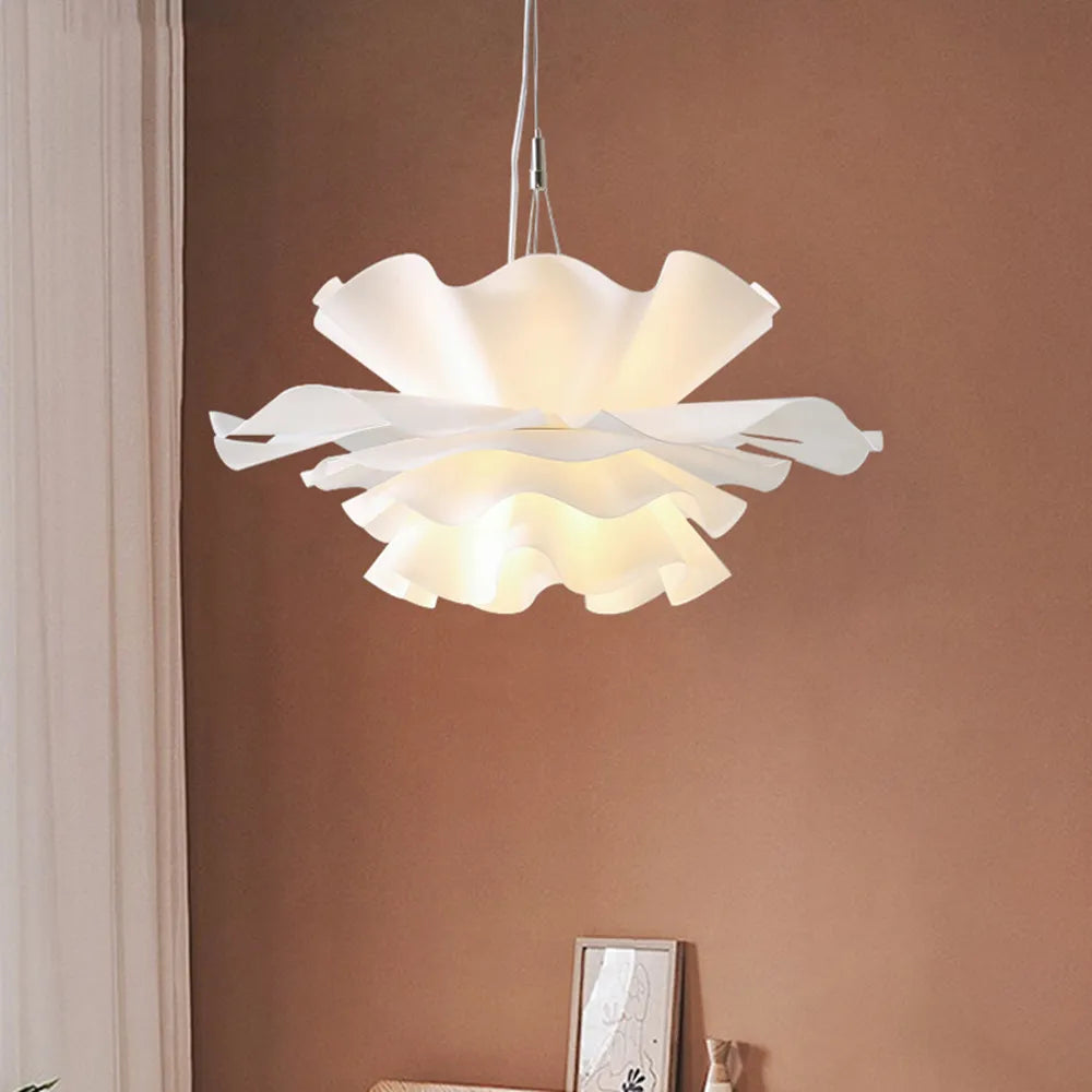 Nordisk design hvid blomst lysekrone pendel til soveværelse, stue, bar, spiselampe, børneværelse, dansk pendel