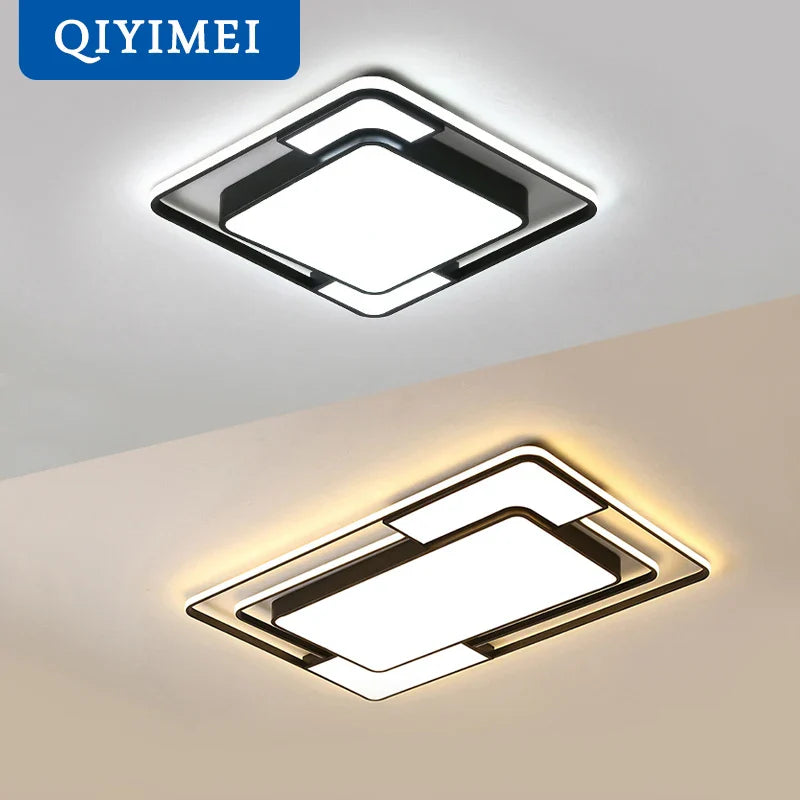 Moderne LED-lysekrone med fjernbetjening i jern til dekoration