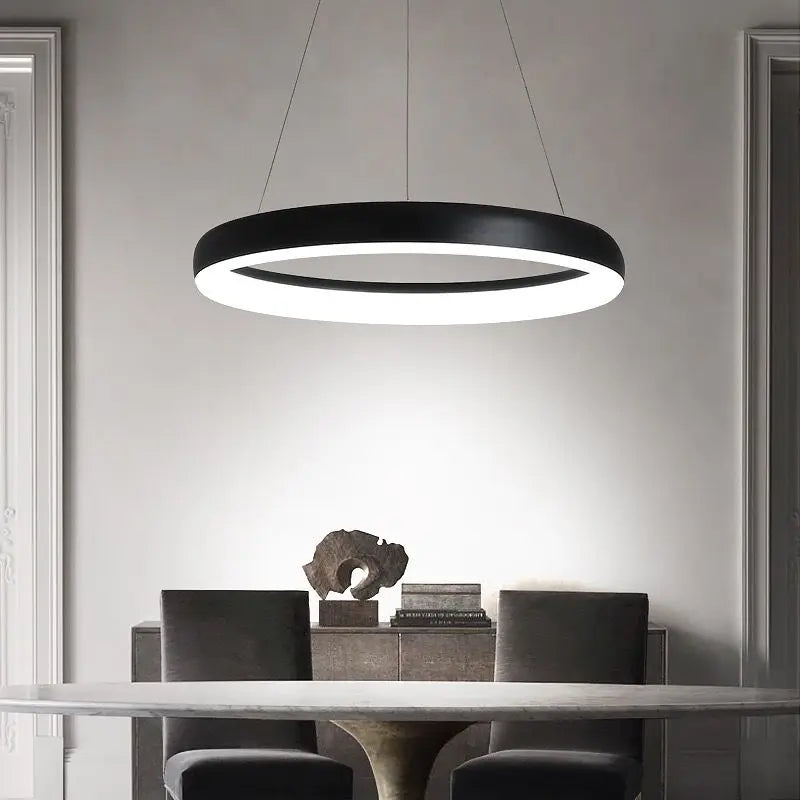 Moderne, minimalistisk nordisk LED-lysekrone til stue