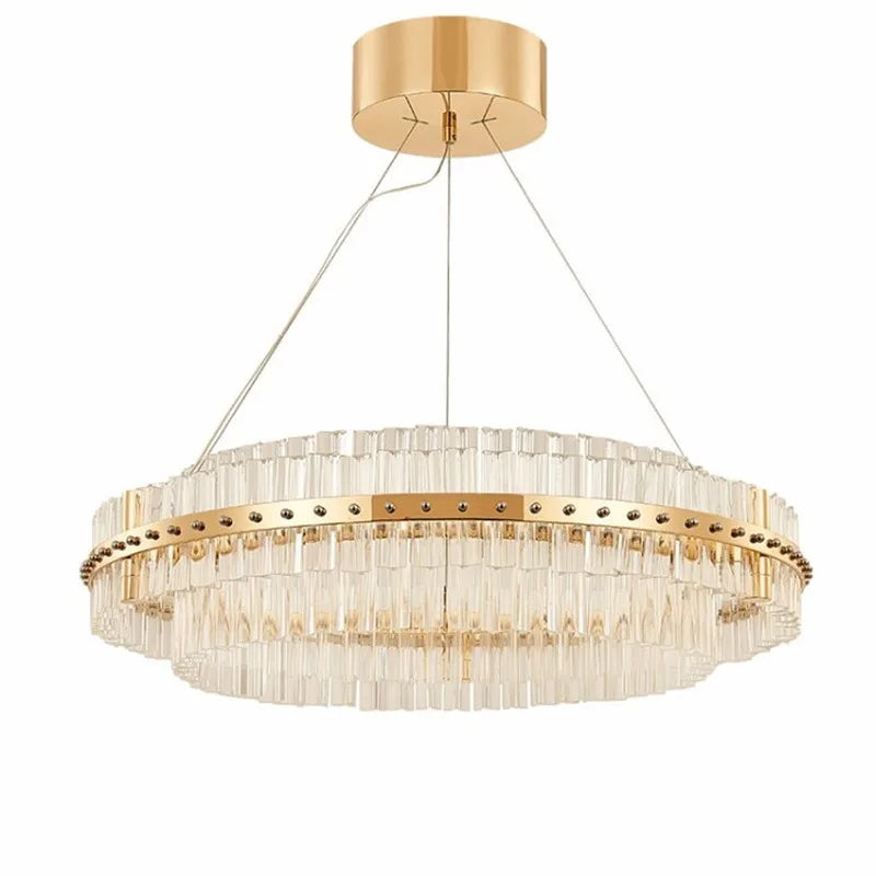 moderne stribet krystal pendellampe