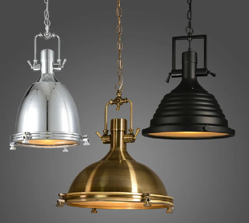 Nordisk industriel vintagelampe i jern