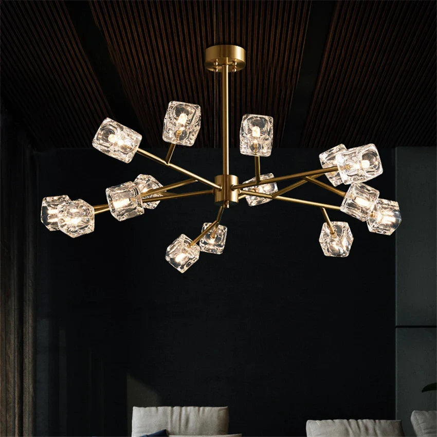 Moderne elegant LED-loftlampe i kubedesign