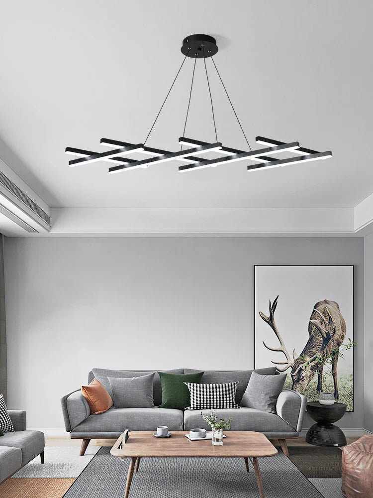 Moderne minimalistisk LED-loftlampe med kreative lysstriber