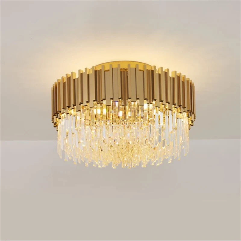 Designerophæng i forgyldt krystal