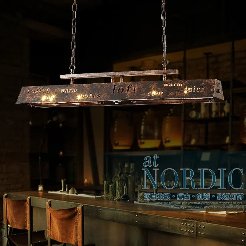 Retro loftlampe i industriel stil til amerikansk restaurant og bar
