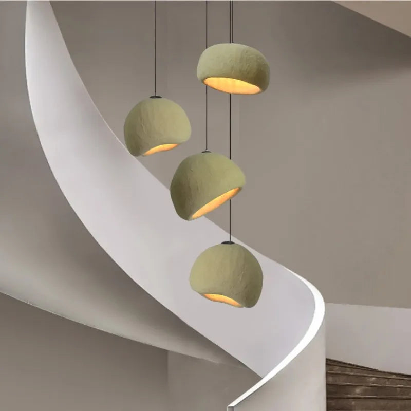 Lysekrone i wabi sabi-stil, japansk designer, til hotelrestaurant