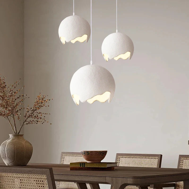 Nordisk minimalistisk wabi sabi LED-lysekrone til indretning