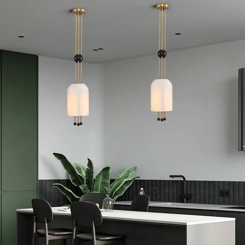 Wabi-sabi LED-lysekrone til boligindretning