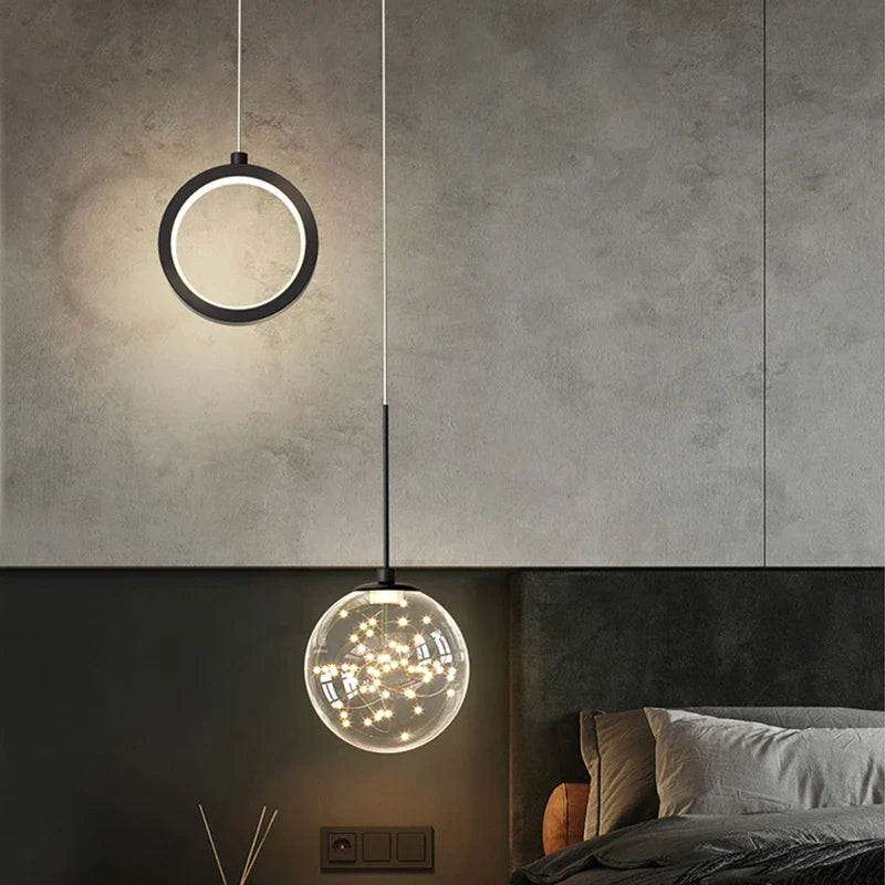 Nordisk moderne luksus minimalistisk LED stjernelysekrone