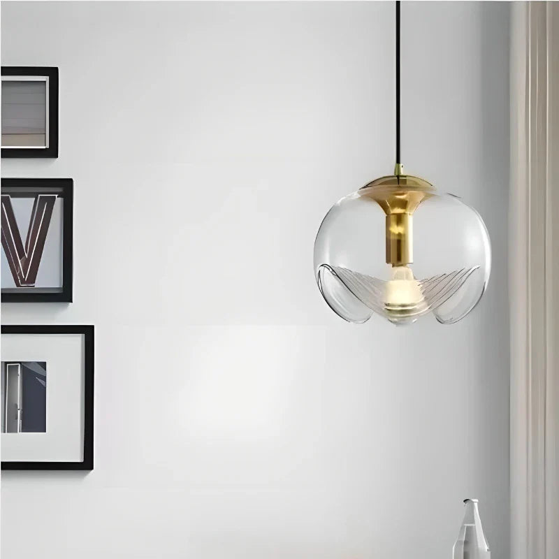 Minimalistisk vintageglaslysekrone til indretning