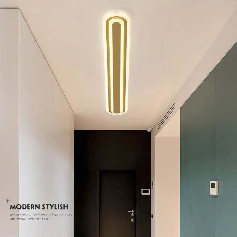 Nordisk LED-pendel moderne minimalistisk lyslinje gang balkon