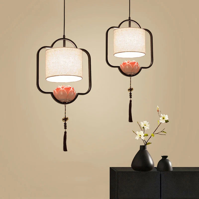 Kinesisk stoflampe til restaurant og hotel