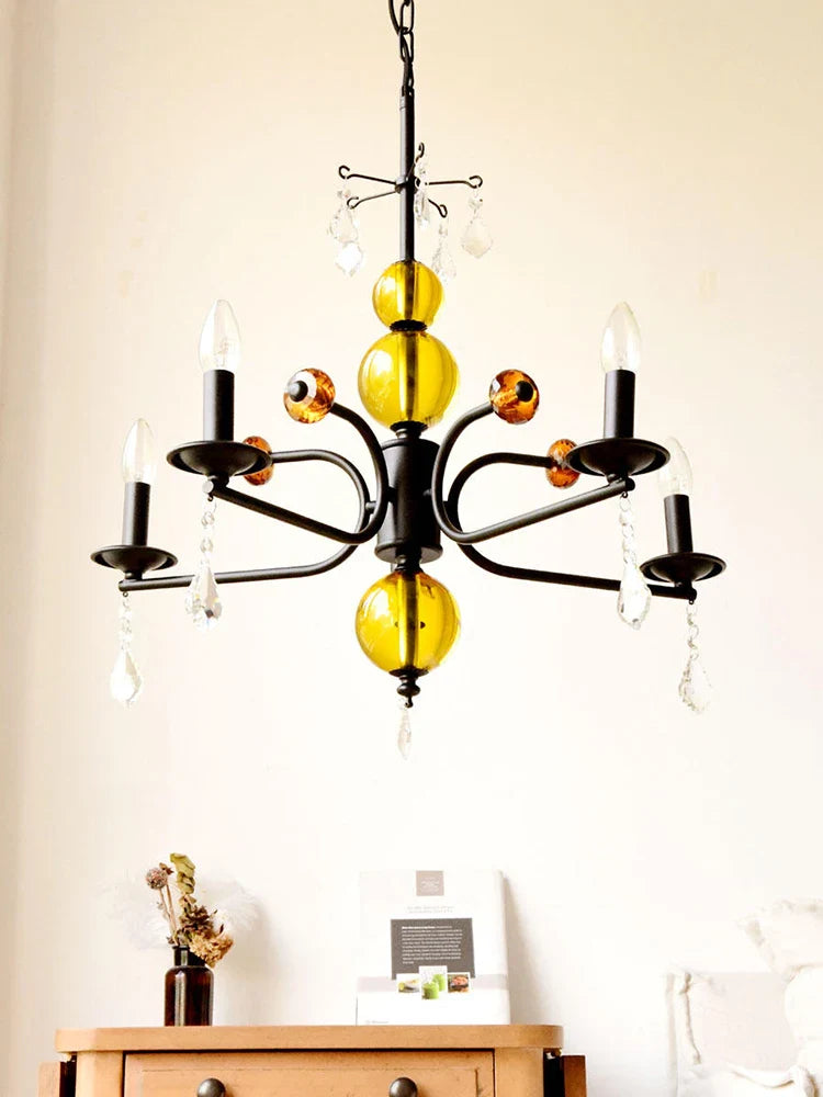 Elegant vintage LED-krystallysekrone