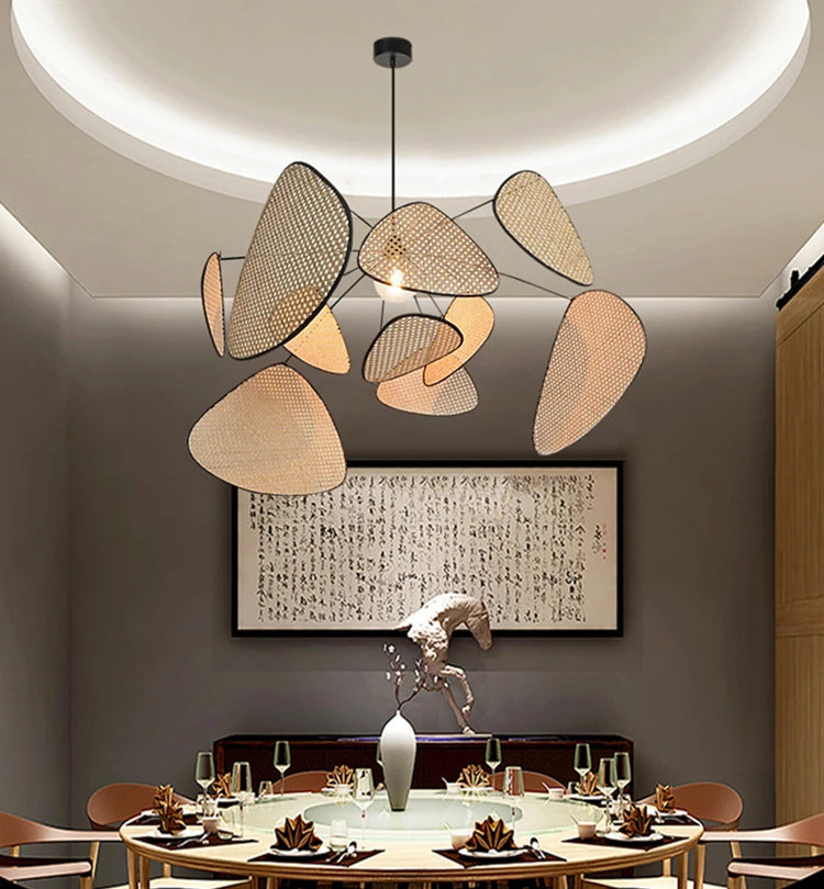 Rattan- og bambuslampe i moderne design