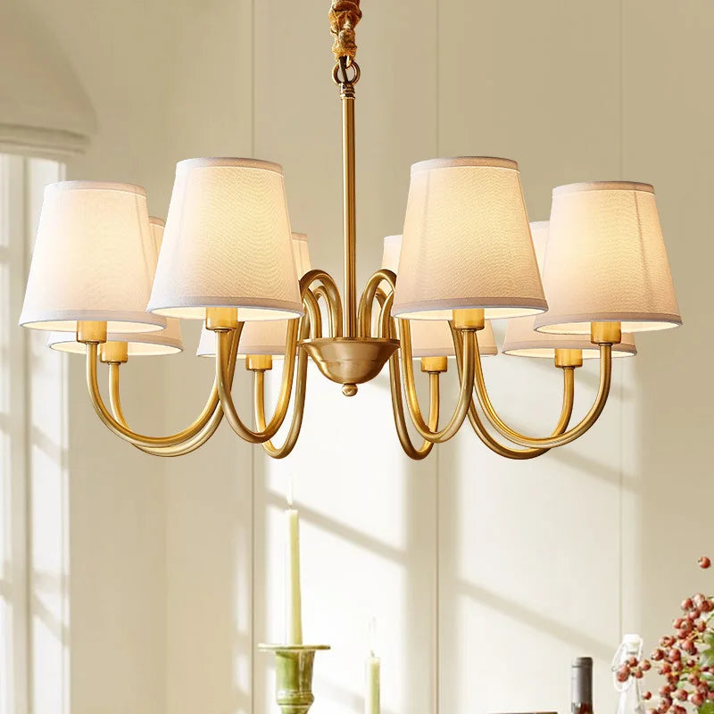 Industriel LED-kobberlysekrone