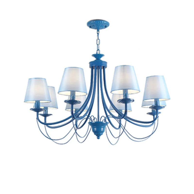 Moderne sort og hvidt design-loftlampe i smedejern