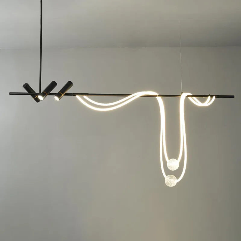 Moderne LED-lysekrone til stue