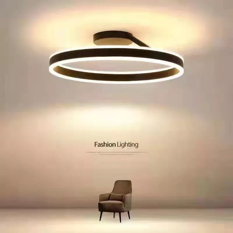 nordisk LED-pendel justerbar ringlampe dekorativt lys