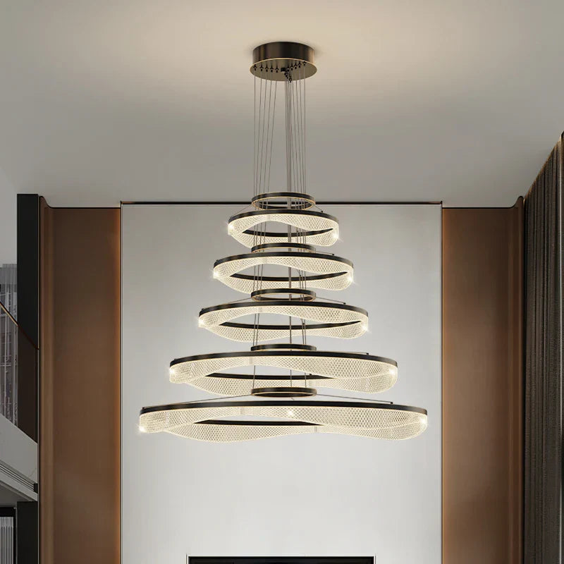 Moderne akrylhængelampe med LED-belysning