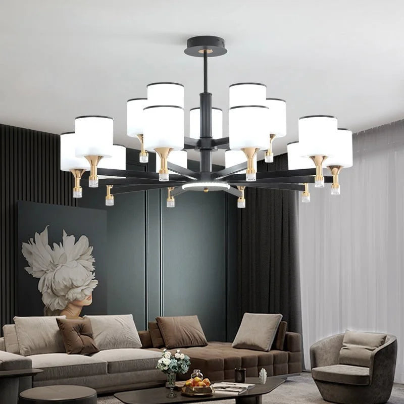 Lysende designerlampe i moderne stil