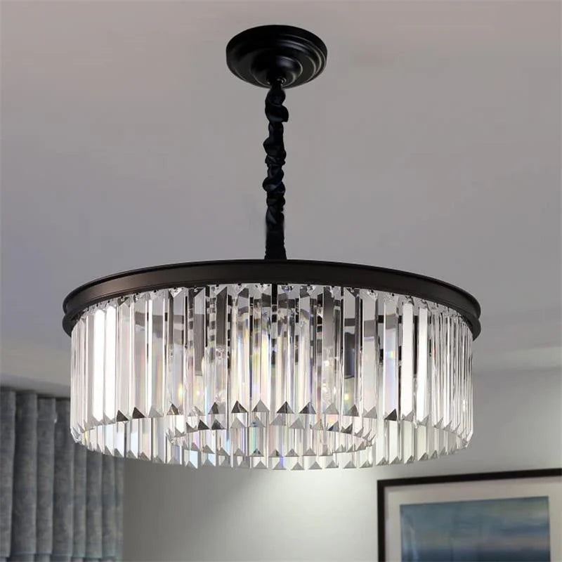 Elegant krystalklar rund pendel