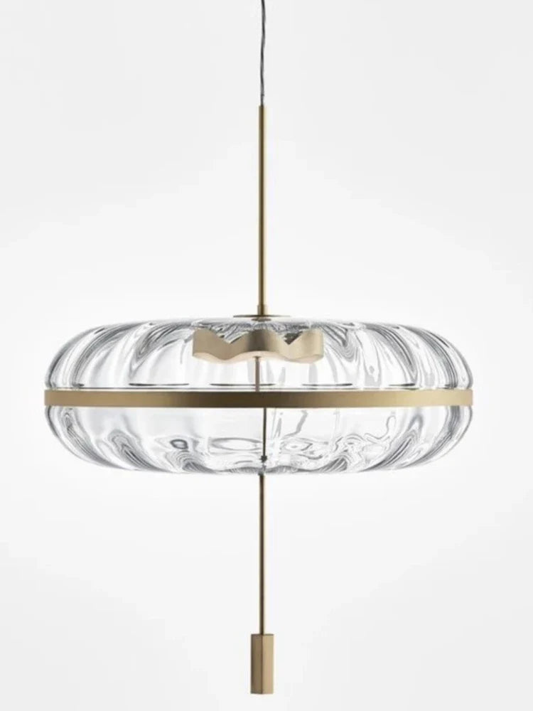 Rund nordisk design glaslysekrone til bar og restaurant