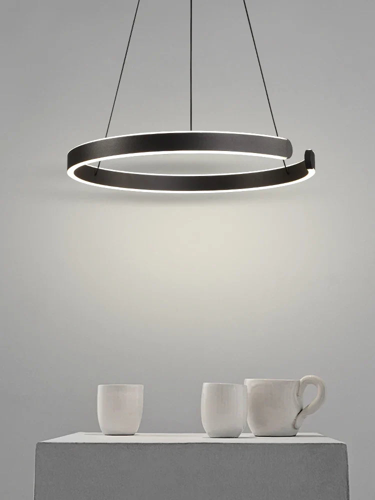 Moderne minimalistisk nordisk luksus ringlampe/lysekrone