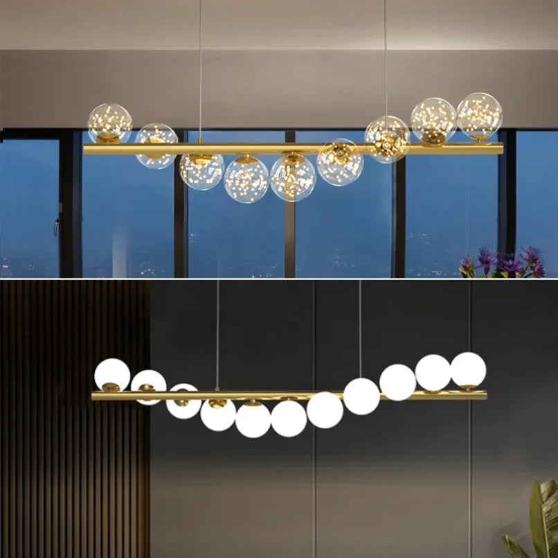 Elegant Moderne Pendel i Klart Glas