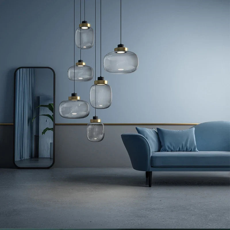Lysekrone i moderne glasstil