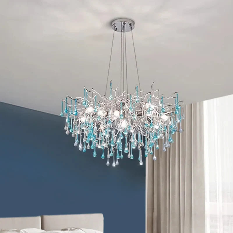 Moderne bicoloret glas pendel i postmoderne stil med LED