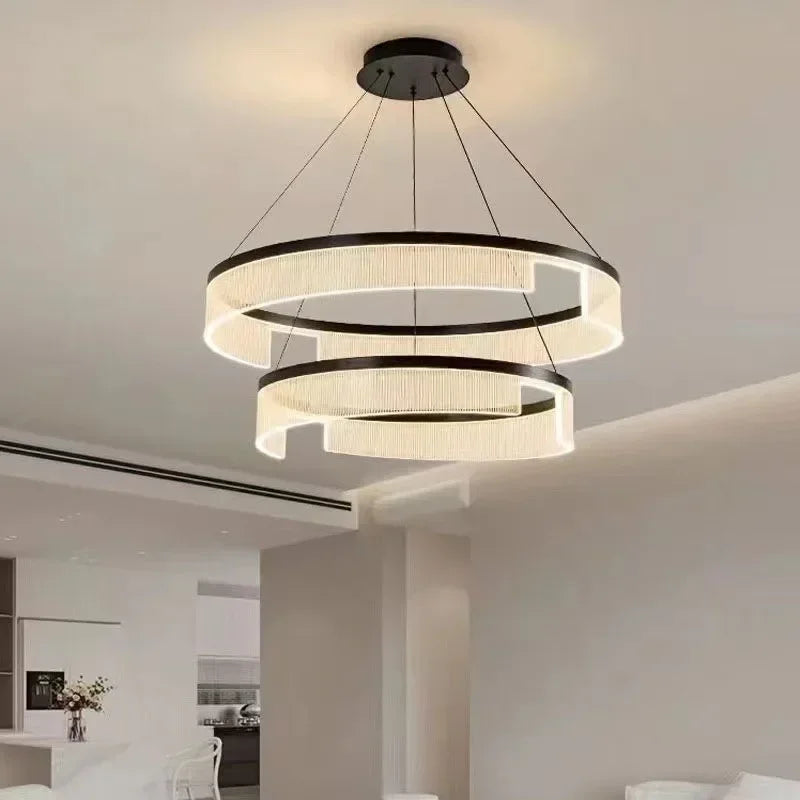 Nordisk moderne LED-pendellampe med ringe