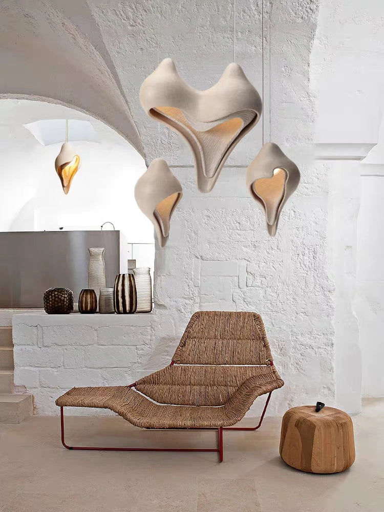 Wabi-sabi nordisk design konkylie-lysekrone til boligindretning