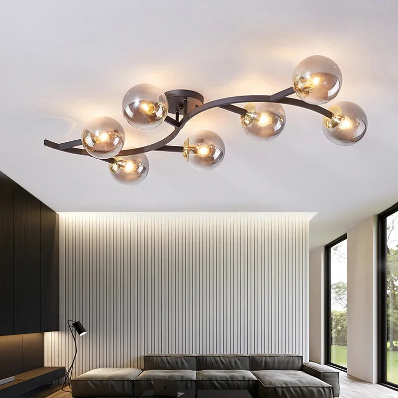 Elegant nordisk transparent moderne lysekrone