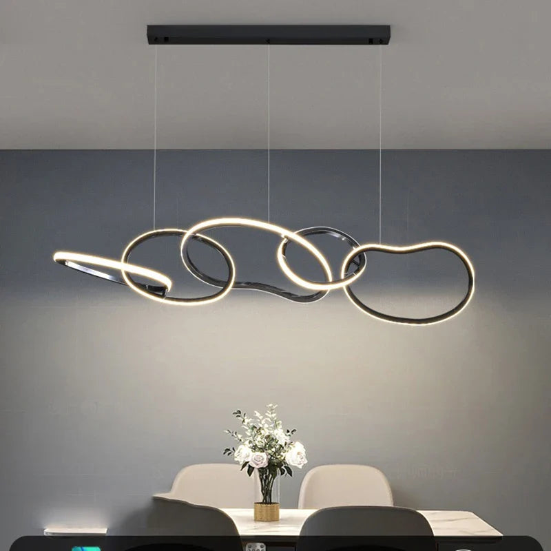 Moderne soveværelse, spisestue, dekorativ LED loftslampe, pendellamper, indendørs belysning, loftslys, lysekrone