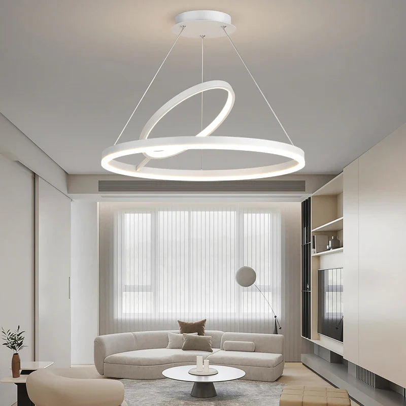 Enkel nordisk stil moderne LED-ringlampe