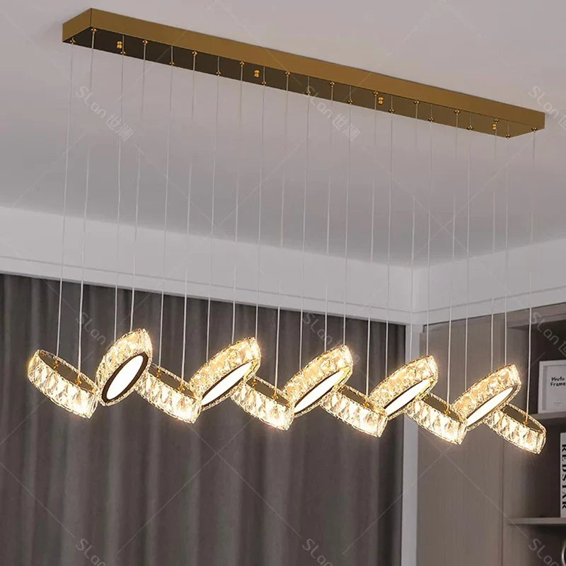 Moderne hjem dekoration lysekrone spisestue lysekrone indendørs belysning loftbelysning fancy LED krystalbelysning