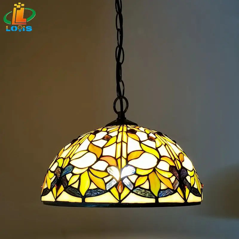 Tiffany Blad Lysekrone Elegant Unik